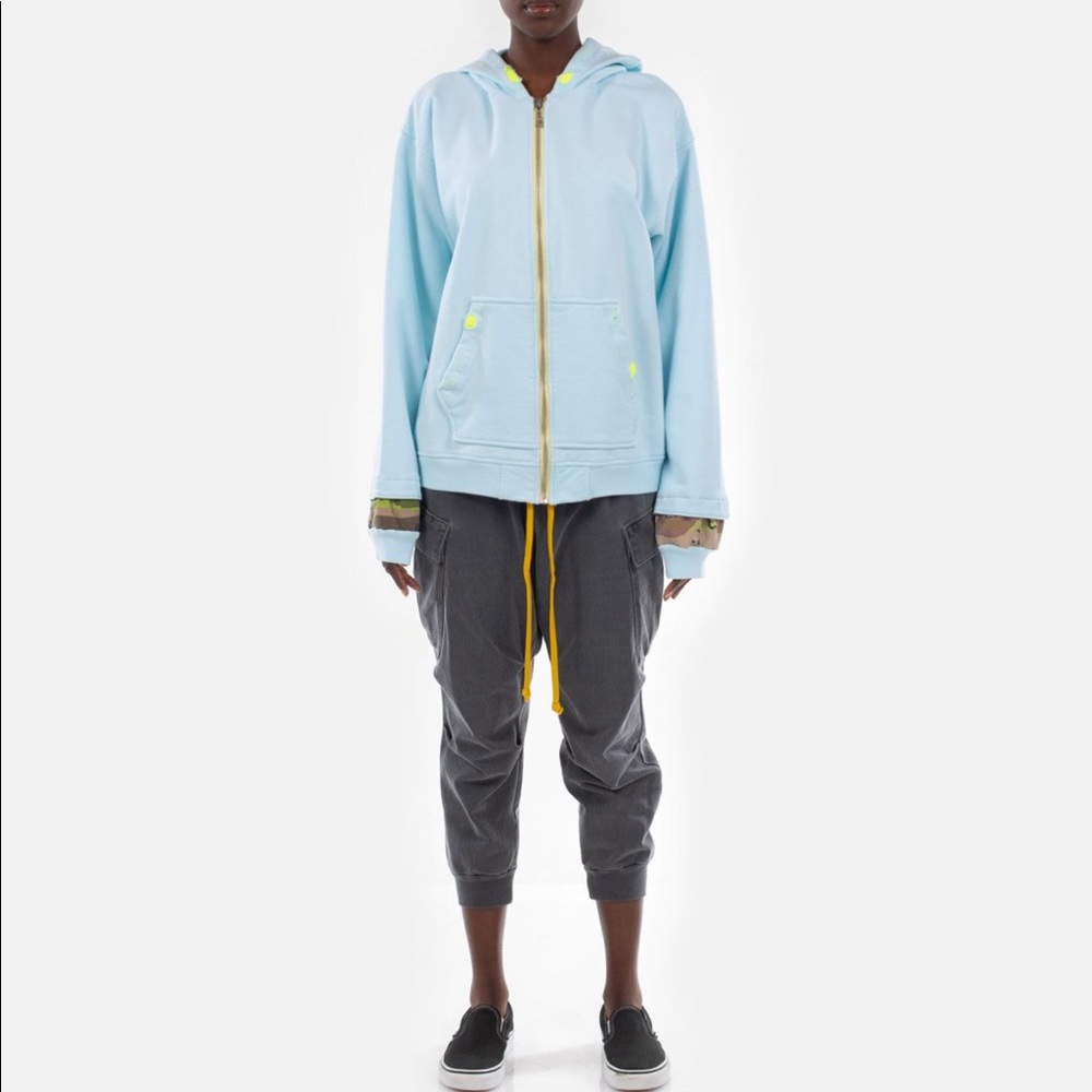 Drifter blue zip up hoodie